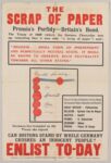 1914 The Scrap of Paper. Enlist To-Day
