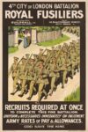 1915 4th City of London Battalion Royal Fusiliers. Recruits Required At Once