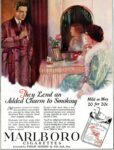 1926 They Lend an Added Charm to Smoking. Mild as May. Marlboro