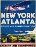 1931 New York Atlanta De Luxe Air Transportation. Eastern Air Transport