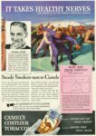 1933 It Takes Healthy Nerves For Jaffer To Be The World's Champion Skater. Steady Smokers turn to Camels