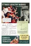 1934 It Takes Healthy Nerves To Be A Football Referee. Steady Smokers turn to Camels