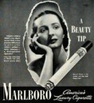 1935 A Beauty Tip. Marlboro America's Luxury Cigarette