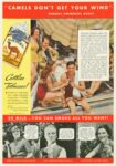 1935 'Camels Don't Get Your Wind' Famous Swimmers Agree. So Mild ... You Can Smoke All You Want!