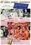 1935 We Asked Sports Champions. 'Is This Fact Important To You' Flavor! Energy! Value! So Mild! Healthy Nerves! Camel