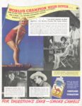 1937 World's Champion High-Diver ... Dorothy Poynton Hill, Camel Smoker
