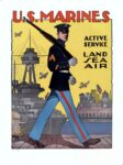 1939-45 U.S. Marines. Active Service. Land, Sea, Air