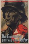 1940 2.Kriegswinterhilfswerk 1940-41. Der Frontsoldat sieht auf dein Opfer