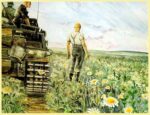 1942-45 German tanks in the midst of flowering fields of Ukraine by Guy Mouminoux (Sajer)