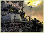 1942-45 Self-propelled gun firing at the enemy by Guy Mouminoux (Sajer)