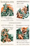 1942 Lexington, Independence, Johan Paul Jones, Washington crossed the Delaware. Stamps and Bonds