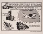 1942 Making America Strong. Industry's Ever Improving Mass Production Methods Step Up Output Of Latest Type War Planes