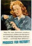 1942 'Man for man, America's workers and America's soldiers are the best in the world!...' Produce For Victory!