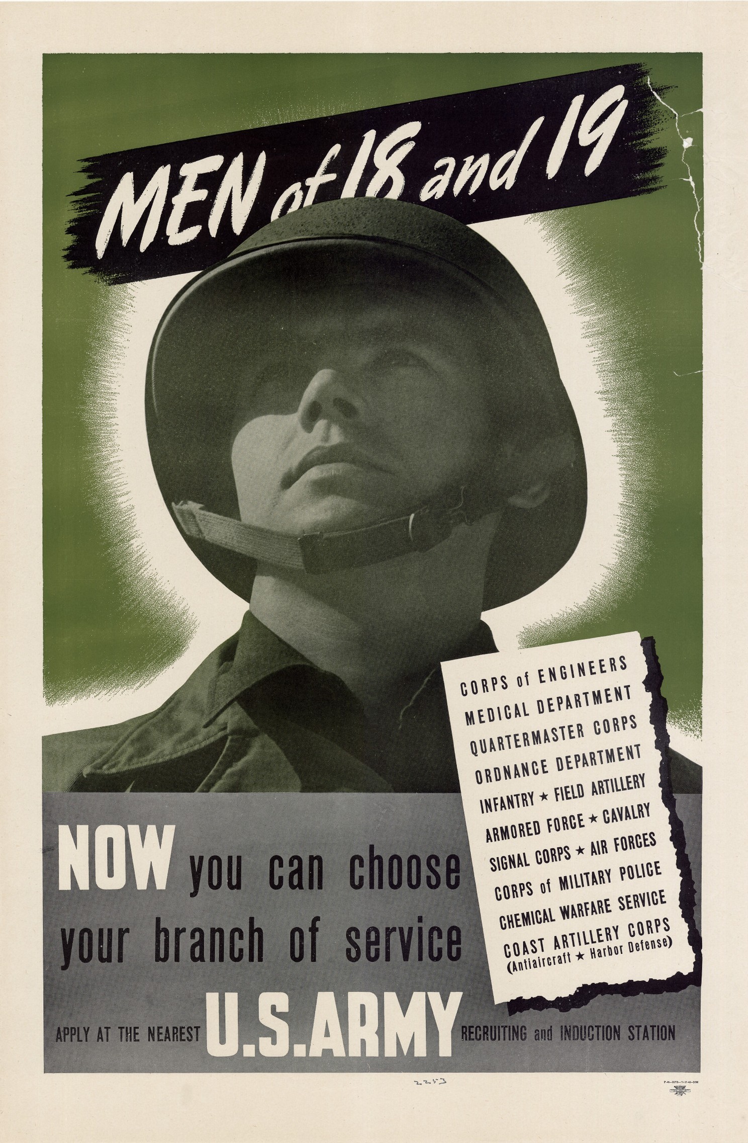 1942 Men of 18 and 19. Now you can choose your branch of service. U.S. Army
