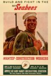 1943 Build And Fight In The Navy Seabees. Wanted - Construction Workers