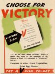 1943 Choose For Victory. Victory Dish. Try A V Dish To-Day