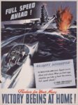 1943 Full Speed Ahead! Produce for Your Navy. Victory Begins At Home!