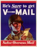1943 He's Sure to Get V...- Mail. Safest Overseas Mail