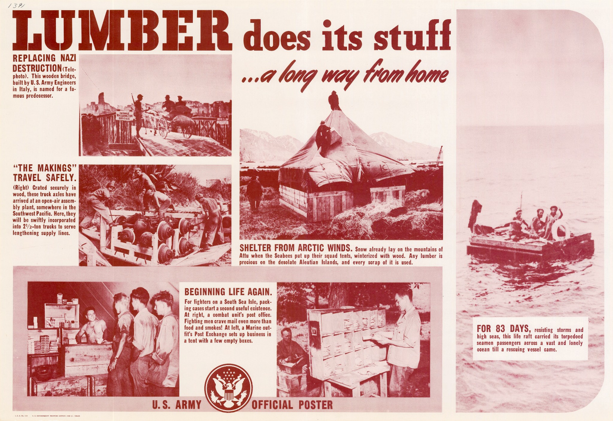 1943 Lumber does its stuff ... a long way from home