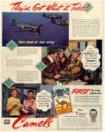 1943 They've Got What it Takes! They Dive At 125 M.P.H. First In The Service, Camels