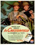 1943 U.S. Marine Raiders, Watch Our Smoke …. It’s Chesterfield For Mildness And Taste