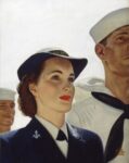 1943 WAVE Between Sailors by John Falter