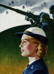 1943 WAVE With a Silhouette Of a Machine Gun by John Falter