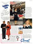 1943 Women in the War, Co-Ed leaves Campus to fill a Man's job. Camel