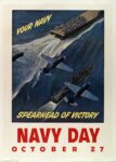 1943 Your Navy. Spearhead Of Victory. Navy Day