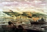 1944 Battle of Fox Green Beach, Normandy, June 6, 1944 by Dwight Shepler