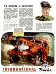 1944 International Trucks. He Drives A Weapon