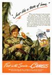 1944 'Just like a taste of home' First in the Service - Camels