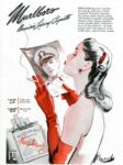 1944 Marlboro America's Luxury Cigarette. He'd Love that kiss!