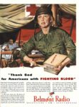 1944 'Thank God for Americans with Fighting Blood'. Belmont Radio