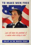 1944 To Make Men Free Enlist In The WAVES Today