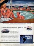 1947 American recreation goes to sea. Grace Line