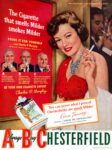 1950 The Cigarette that smells Milder smokes Milder. Charlie P. Murphy & Miss Gene Tierney. Chesterfield