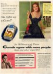 1953 What does Maureen O'Hara do, She lights up a Camel!