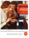 1956 At lunch time, too... Coca-Cola puts you at your sparkling best