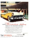 1956 Ford Fairlane Victoria. Ford's Thunderbird styling Stars In The Smartest Settings