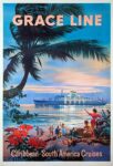 1957 Grace Line. Caribbean, South American Cruises