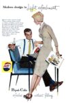 1957 Modern design in Light refreshment. Pepsi-Cola refreshes without filling