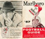 1957 The Marlboro Man. Marlboro '57 Football Guide