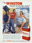 1957 'Try Winston America's favorite filter smoke! Says Bob Cummins