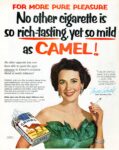 1958 No other cigarette is so rich-tasting, yet so milt as Camel! Teresa Wright
