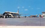 1959 Guernsey Airport BEA Viscount Postcard