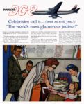 1960 Douglas DC-8. Celebrities call it ... (and so will you!) 'The world's most glamorous jetliner!'