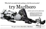 1960 Why don't you settle back and have a full-flavored smoke. try Marlboro