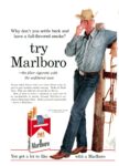 1960 Why don't you settle back and have a full-flavored smoke. try Marlboro (2)
