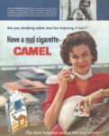 1961 Lady Astronaut. Betty Skelton. Are you smoking more bow but enjoying it less. Have a real cigarette - Camel